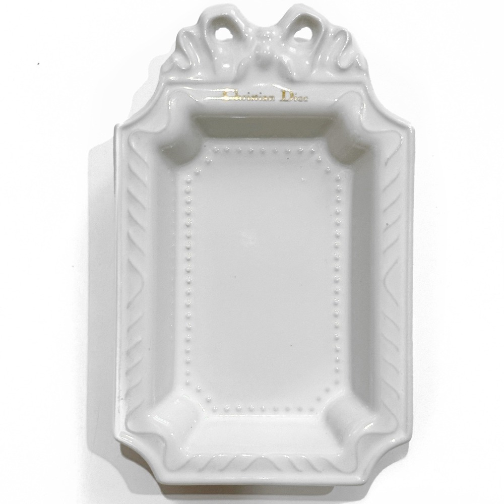 Christian Dior Ceramic Soap Dish White Vintage